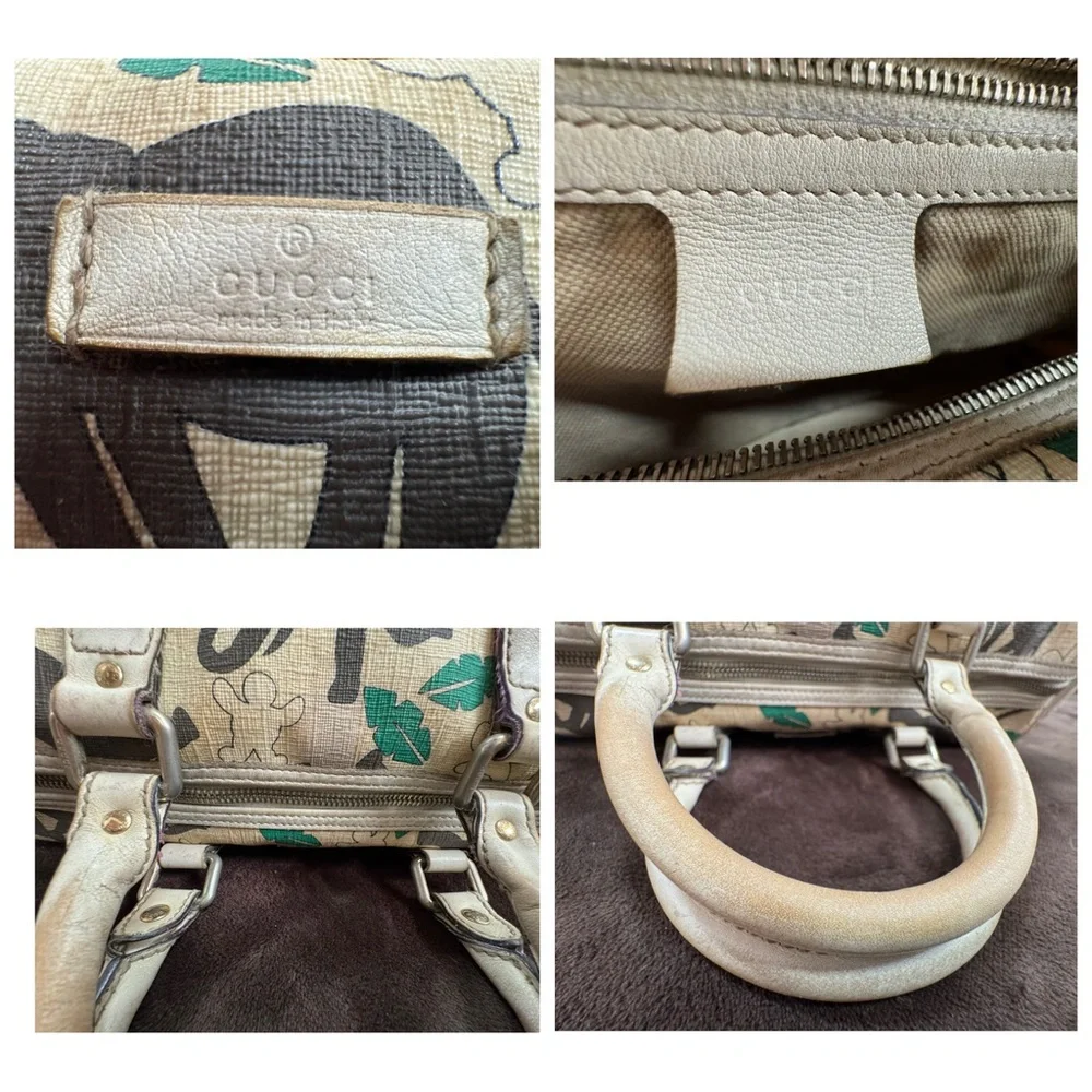 Very Rare Gucci Joy Elephant Print Boston Handbag - Picture 11 of 14